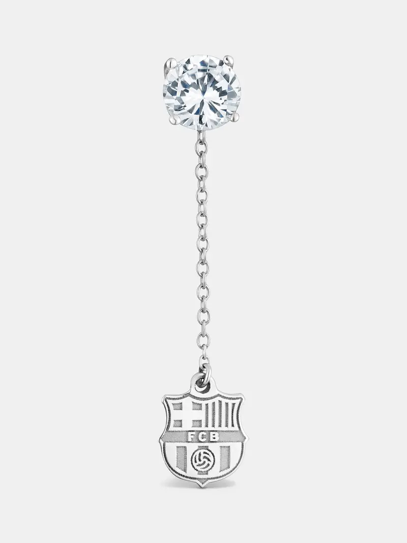 125th anniversary white gold diamond earring