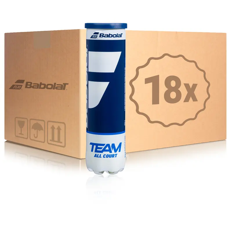 18 tubes de 4 Team All Court En carton