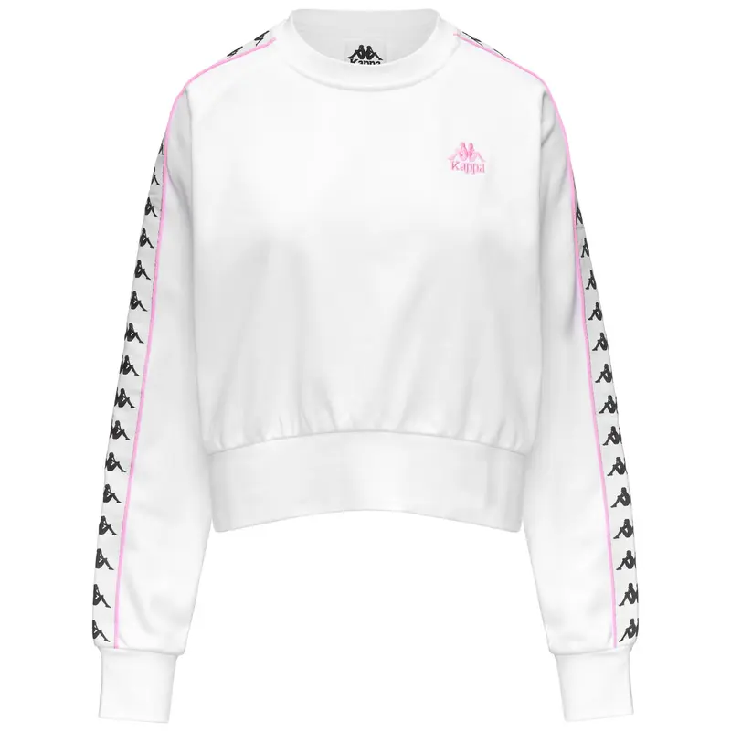 222 BANDA MARBELLA - Fleece - Jumper - Woman - White-Pink Prism