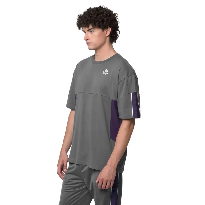 222 BANDA OMRI - T-Shirts & Top - T-Shirt - Man - Grey Charcoal-Violet Anil