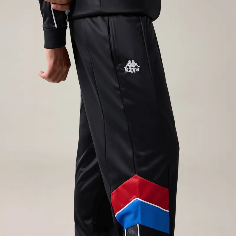 222 BANDA ORESTE - Pants - Sport Trousers - Man - Black-Red Racing-Blue Sea