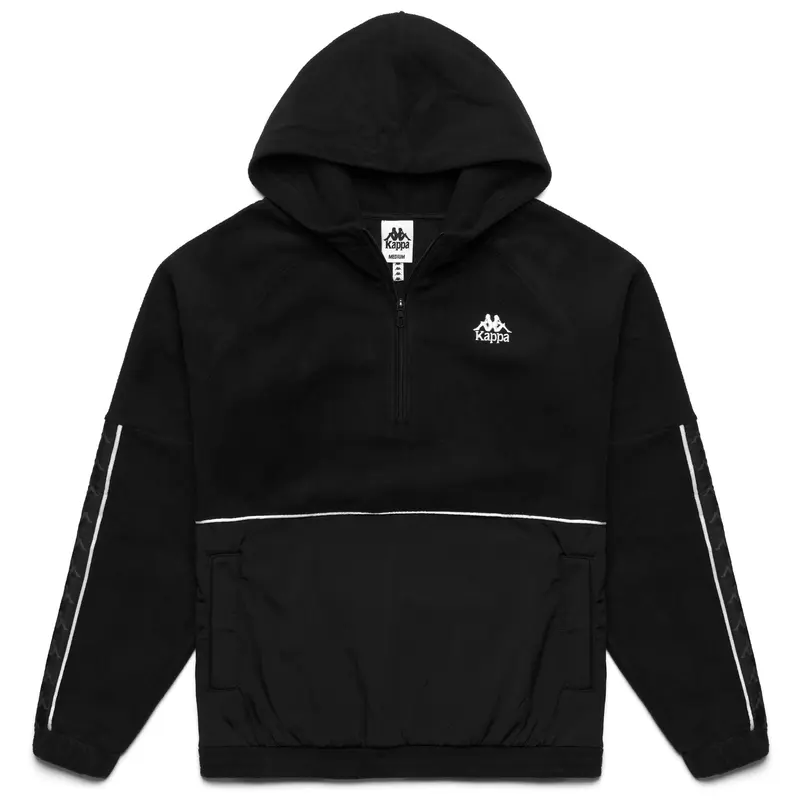 222 BANDA ORSON - Fleece - Hoodie - Man - Black-White
