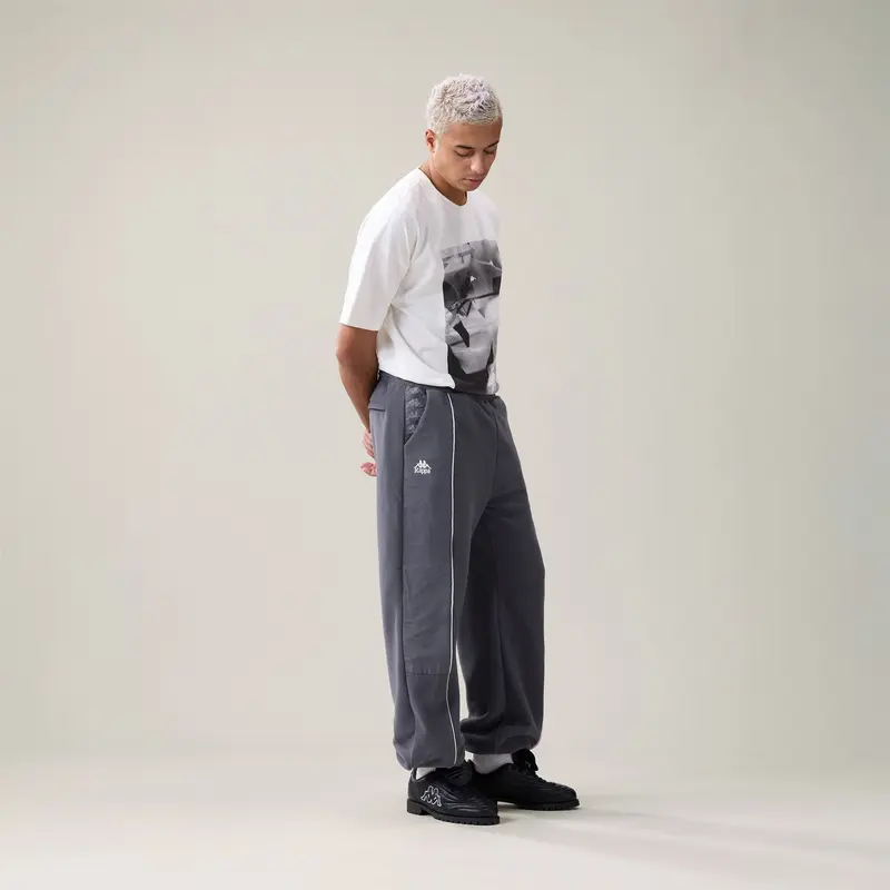 222 BANDA OTELLOS - Pants - Sport Trousers - Man - Grey Charcoal-White Natural