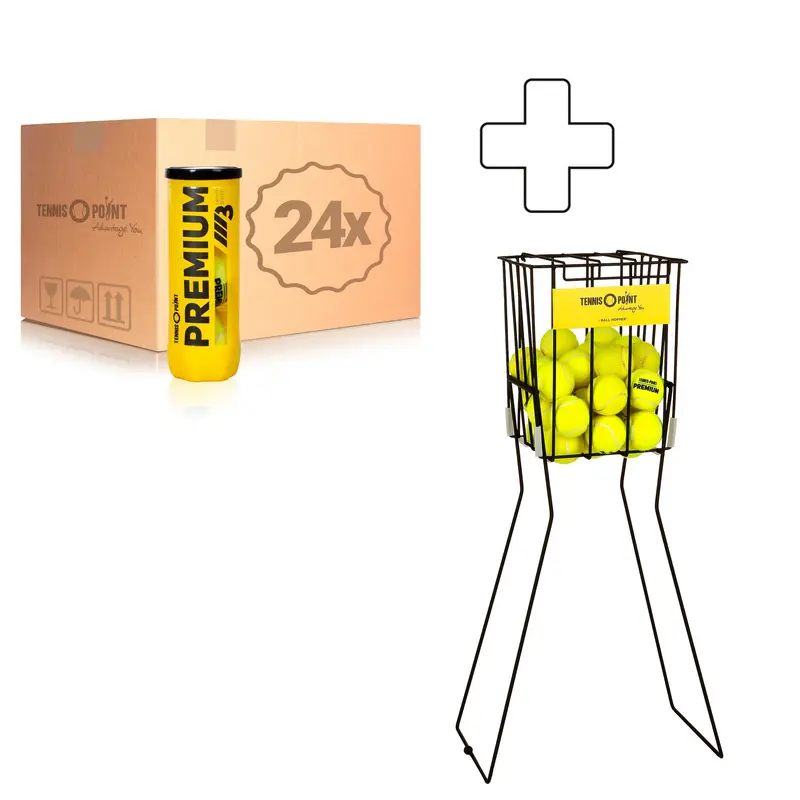 24 Tubes de 3 Premium + panier ramasse balles