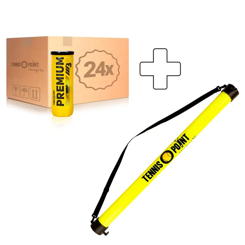24 Tubes de 3 Premium + ramasse balles forme tube
