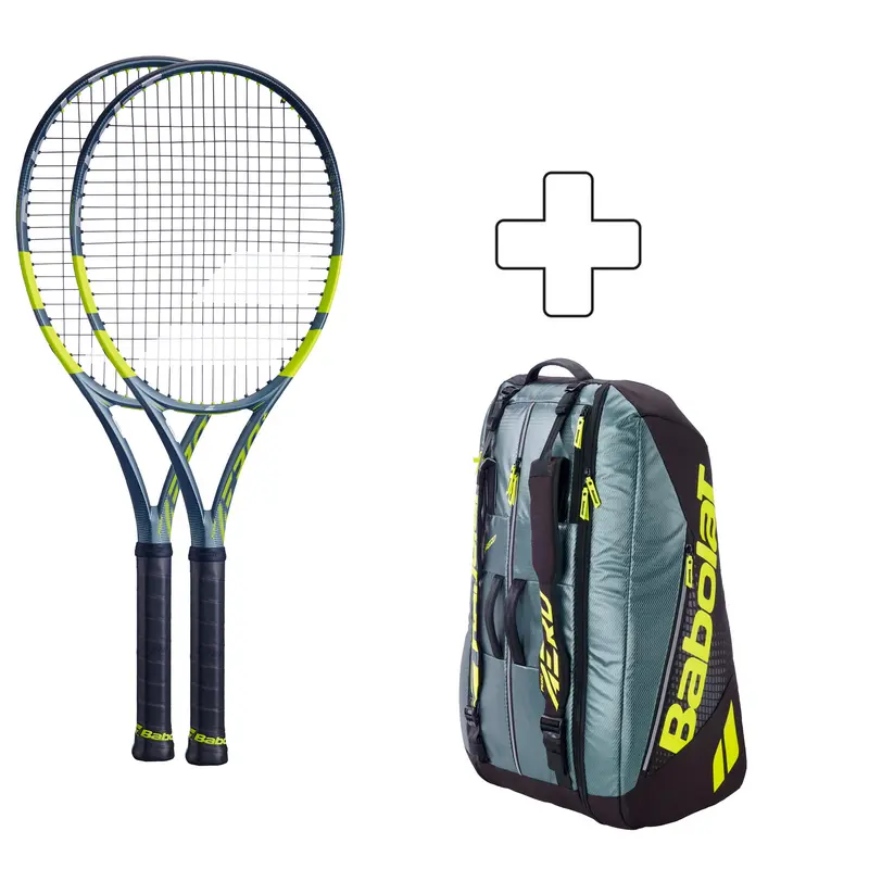2x Pure Aero + + sac de tennis