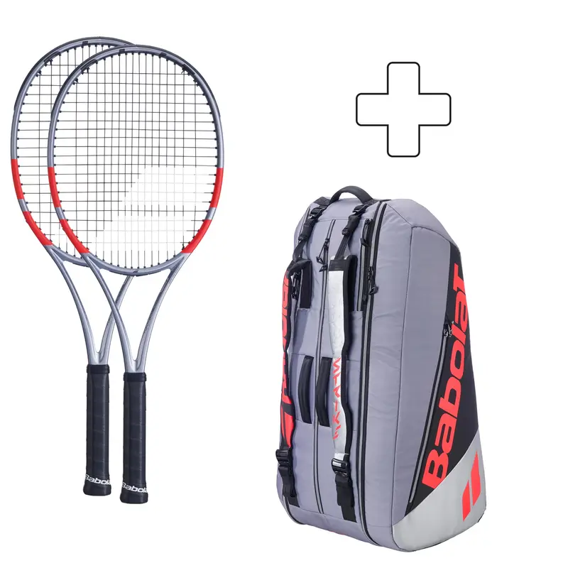 2x Pure Strike 16x19 + sac de tennis