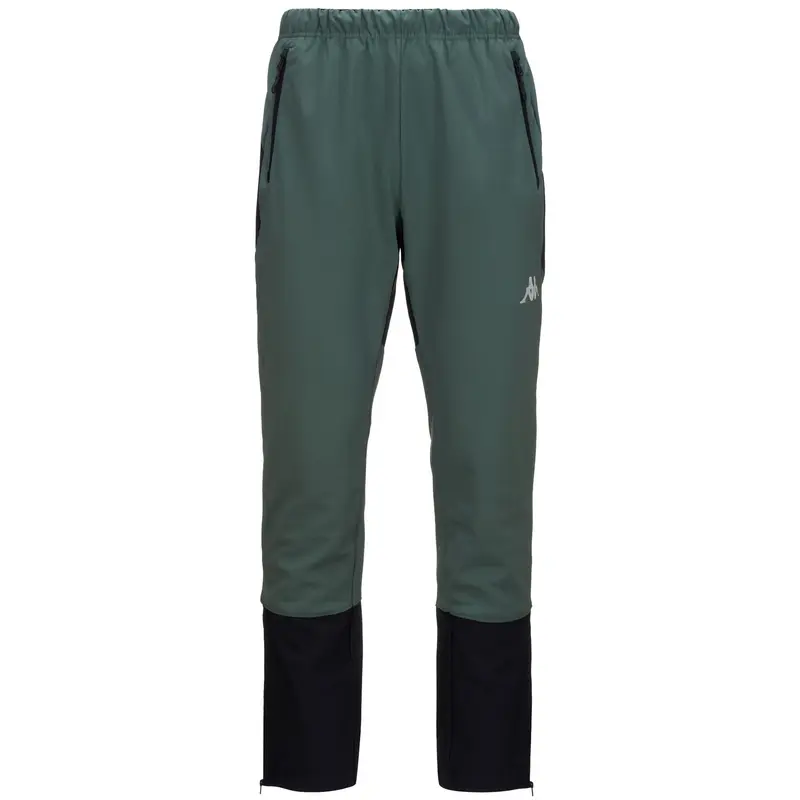 3CENTO 307 - Pants - Sport Trousers - Man - Green Dk Forest-Black Pure