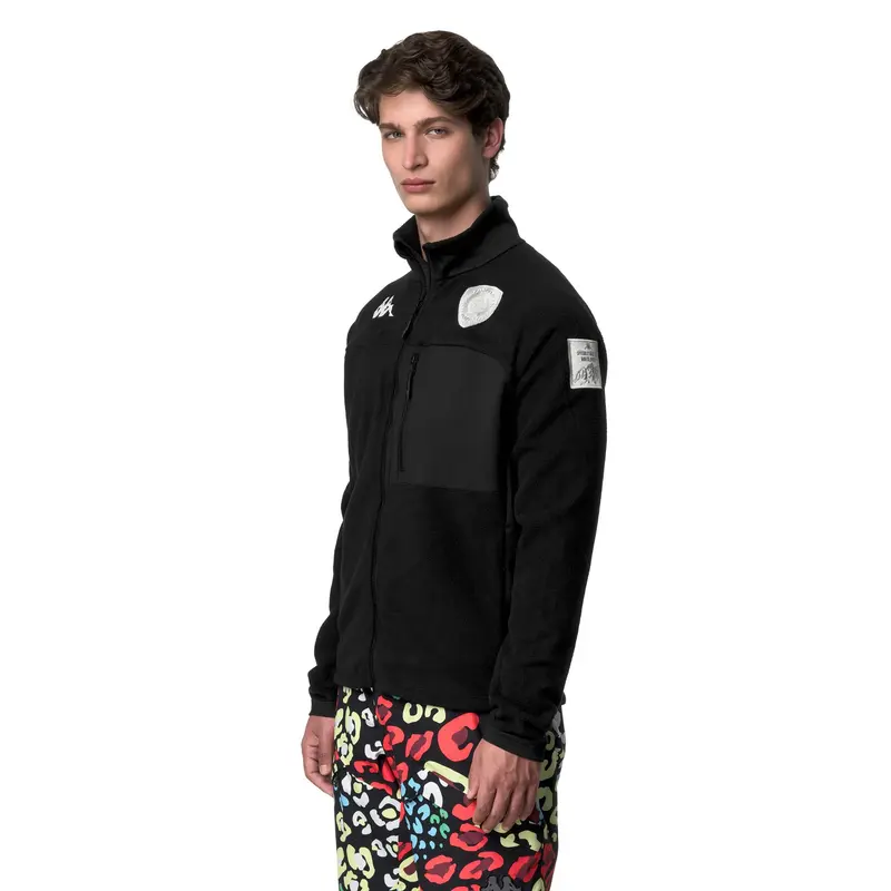 6CENTO 672 PREMIUM - Fleece - Jacket - Unisex - Black-White Coconut