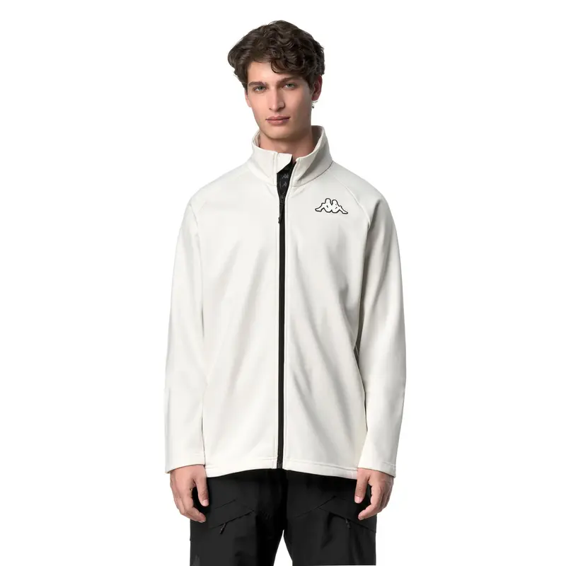 8CENTO 821FZ - Fleece - Jacket - Unisex - White Coconut-Black