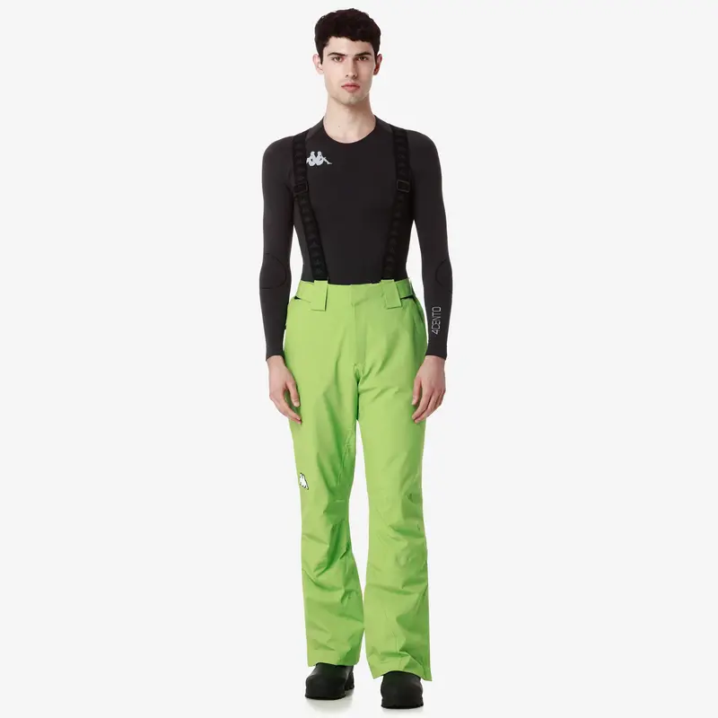 8CENTO 864 - Pants - Sport Trousers - Man - Green Glowing-Black
