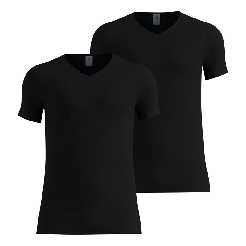 Active Light 2 pack Maillot de corps Hommes-noir