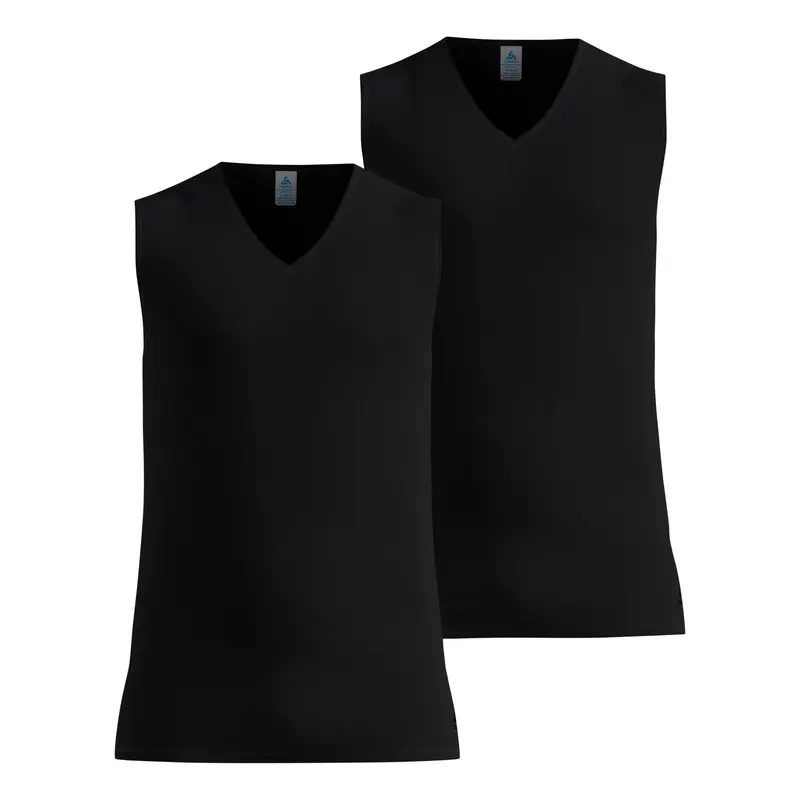 Active Light 2 pack Maillot de corps Hommes-noir
