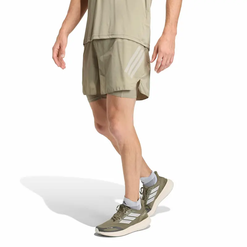 adi365 2in1  Short de running Hommes-kaki