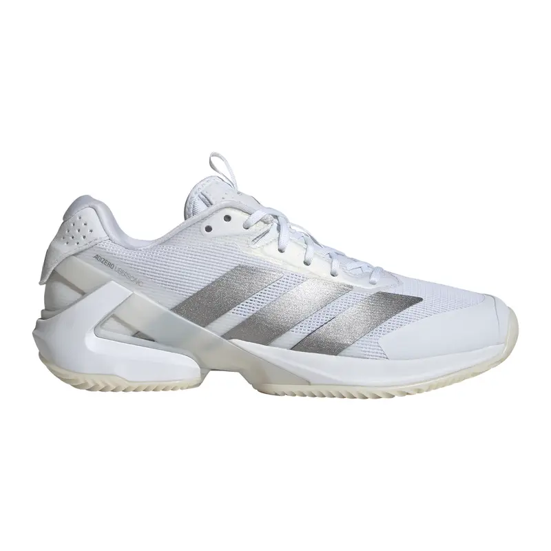 adizero Ubersonic 5 Chaussure terre battue Femmes - blanc, argent