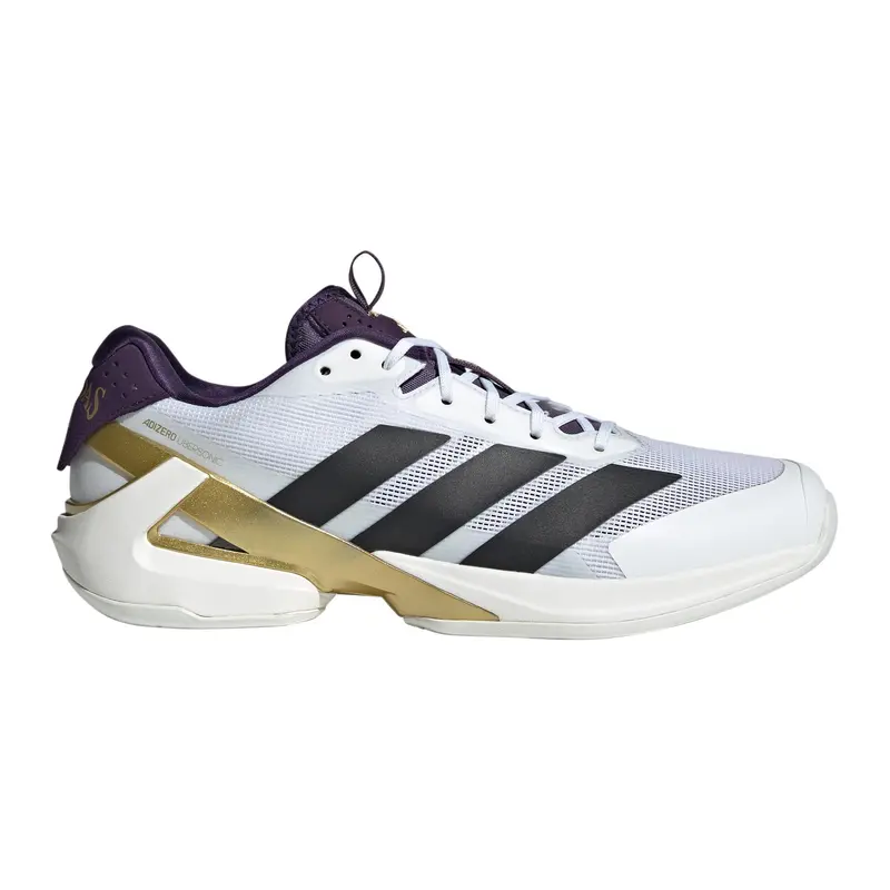 Adizero Ubersonic 5 Chaussures toutes surfaces Hommes - aluminium blanc, or