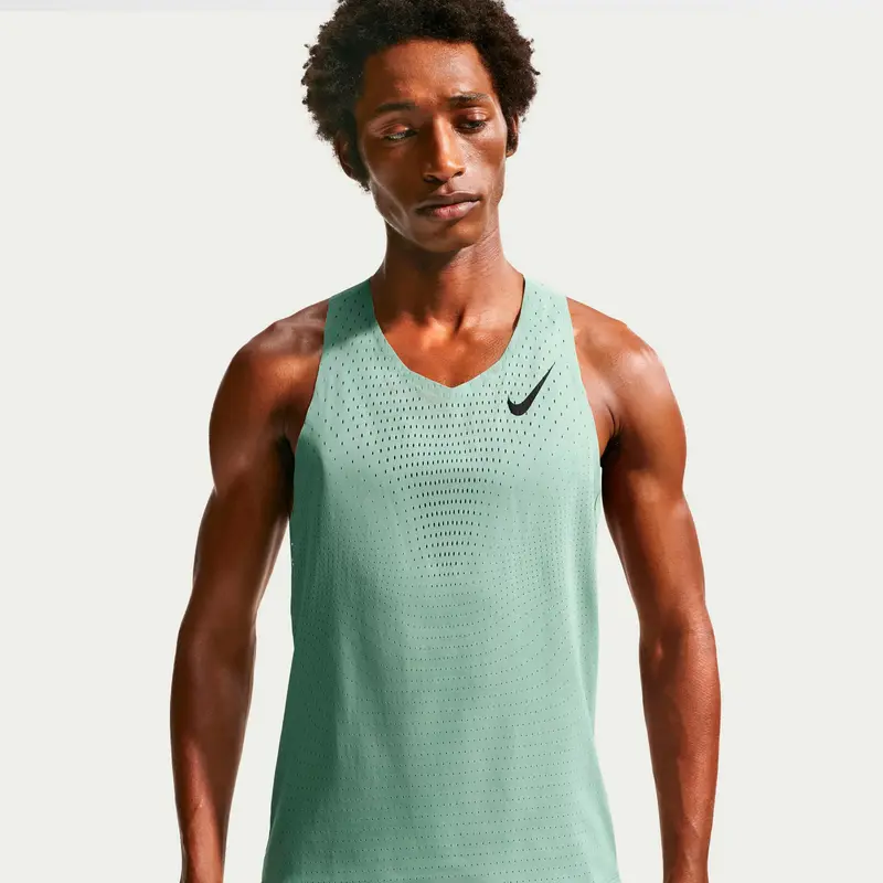 AeroSwift Maillot de course Hommes - vert olive, noir