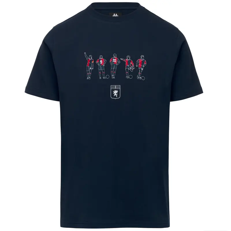 ALLERYS TACCHETTEE GENOA - T-Shirts & Top - T-Shirt - Man - Blue Dk