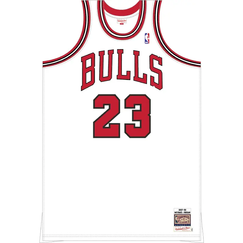 Authentic Jersey Mitchell 'n Ness Chicago Bulls 1997-1998 Michael Jordan White