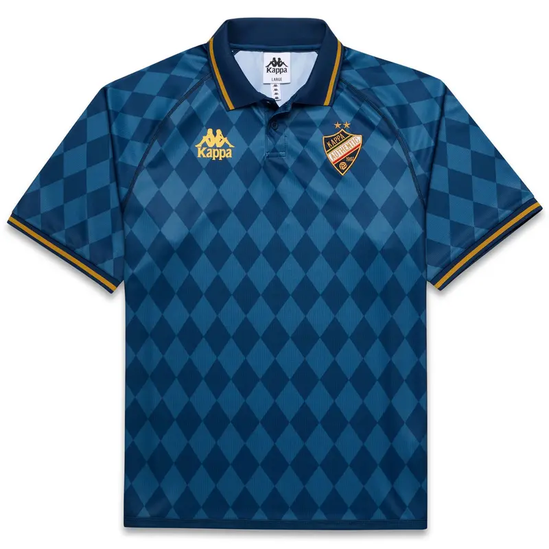 AUTHENTIC NEKODA - Active Jerseys - Polo Shirt - Man - Blue Dk-Yellow Gold Rich