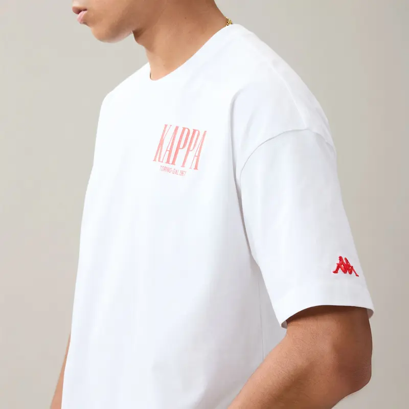 AUTHENTIC SAUREN - T-Shirts & Top - T-Shirt - Man - White-Red Md Coral