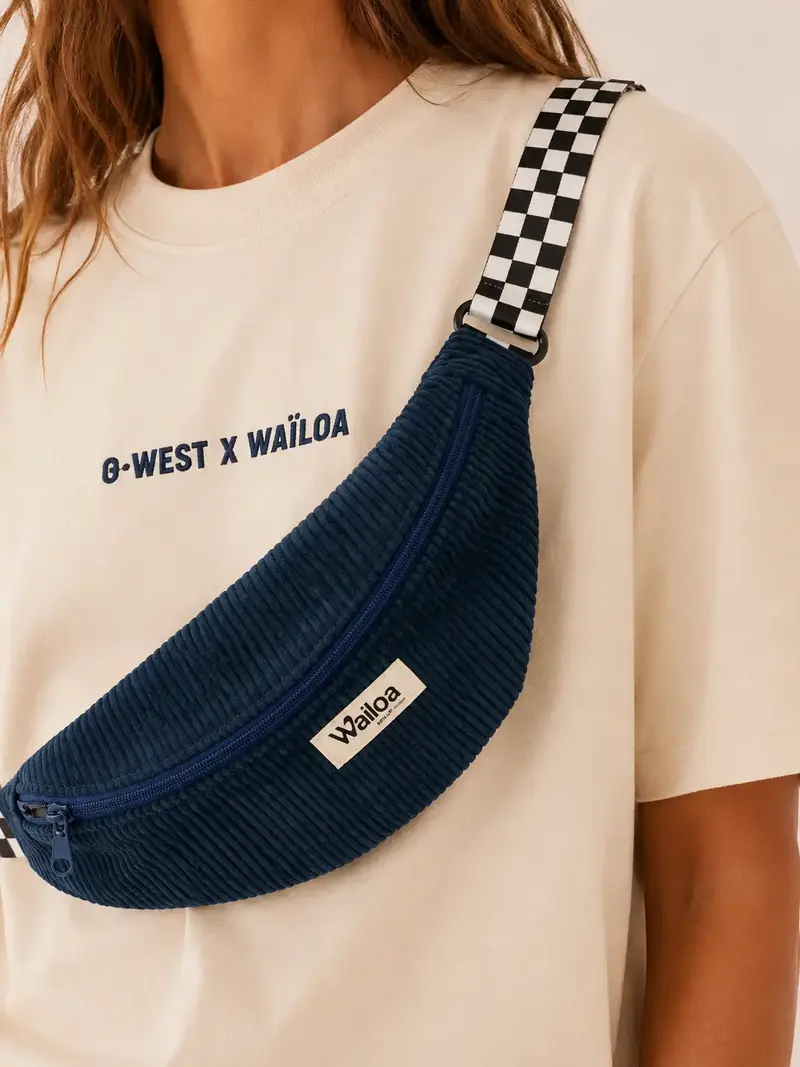 Banane en velours et damier