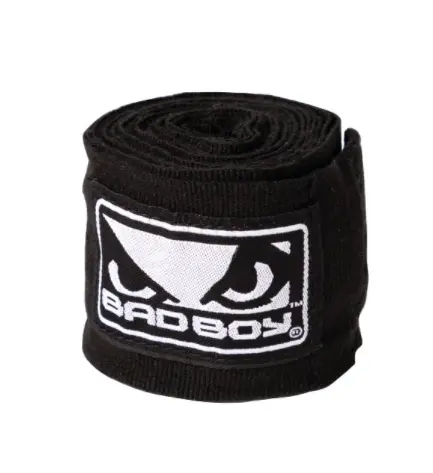 Bandages de Boxe Bad Boy - 3 Mètres - Noir/Blanc