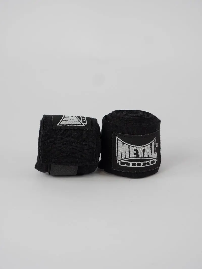 Bandages de Boxe Metal Boxe – 2,5 m – Noir