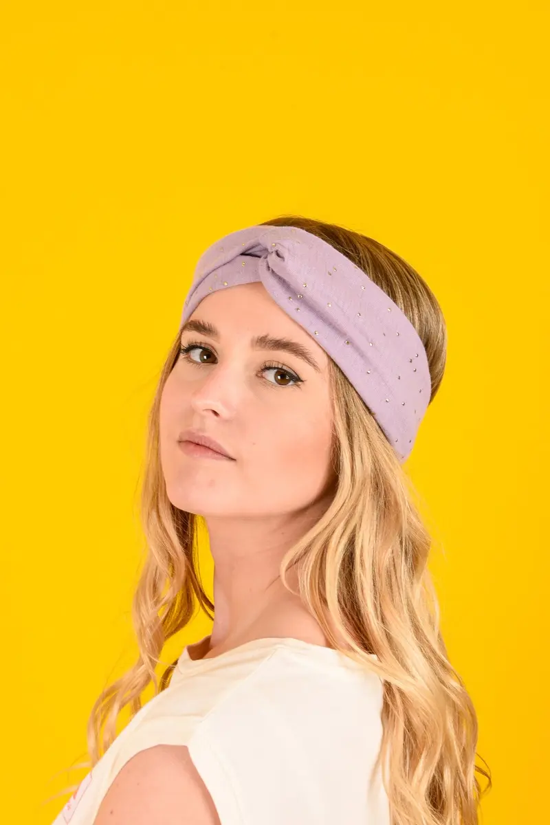 Bandeau Alana lilas doré