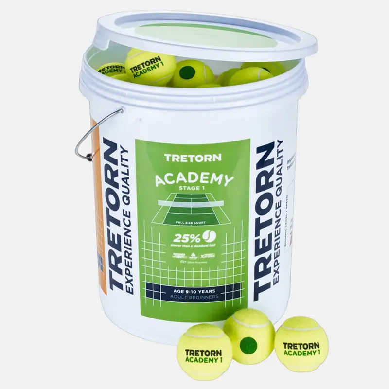 Baril de 72 balles Tretorn Academy Stage 1 Green