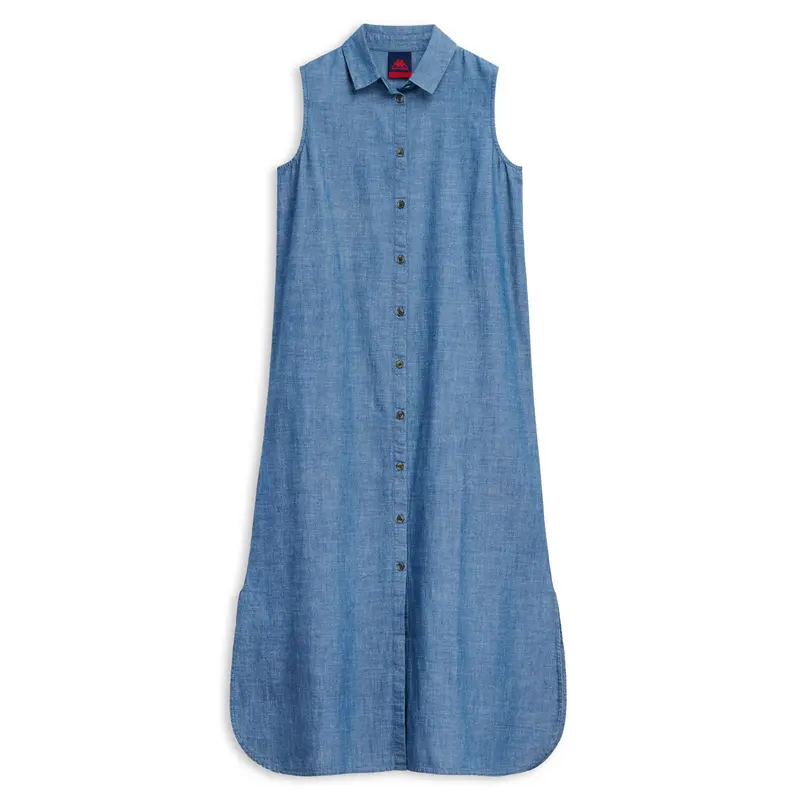 BEATRIZ CHAMBRAY - Dresses - Long - Woman - Lt Blue Indigo