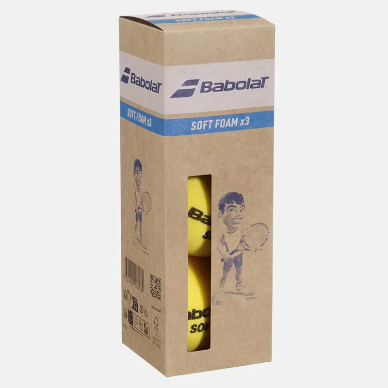 Boîte de 3 balles Babolat Soft Foam