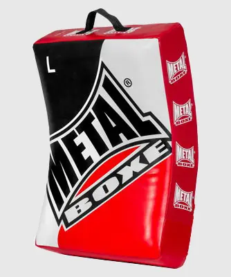 Bouclier courbé Metal Boxe - Taille L - Noir/Blanc/Rouge