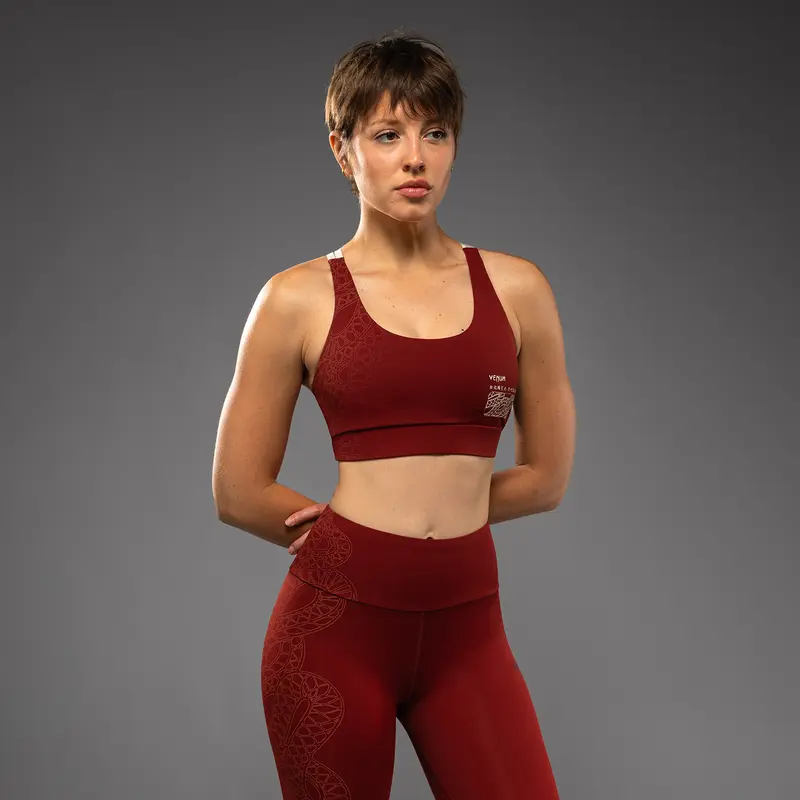 Brassière de Sport Venum Serpenti – Bordeaux/Ivoire