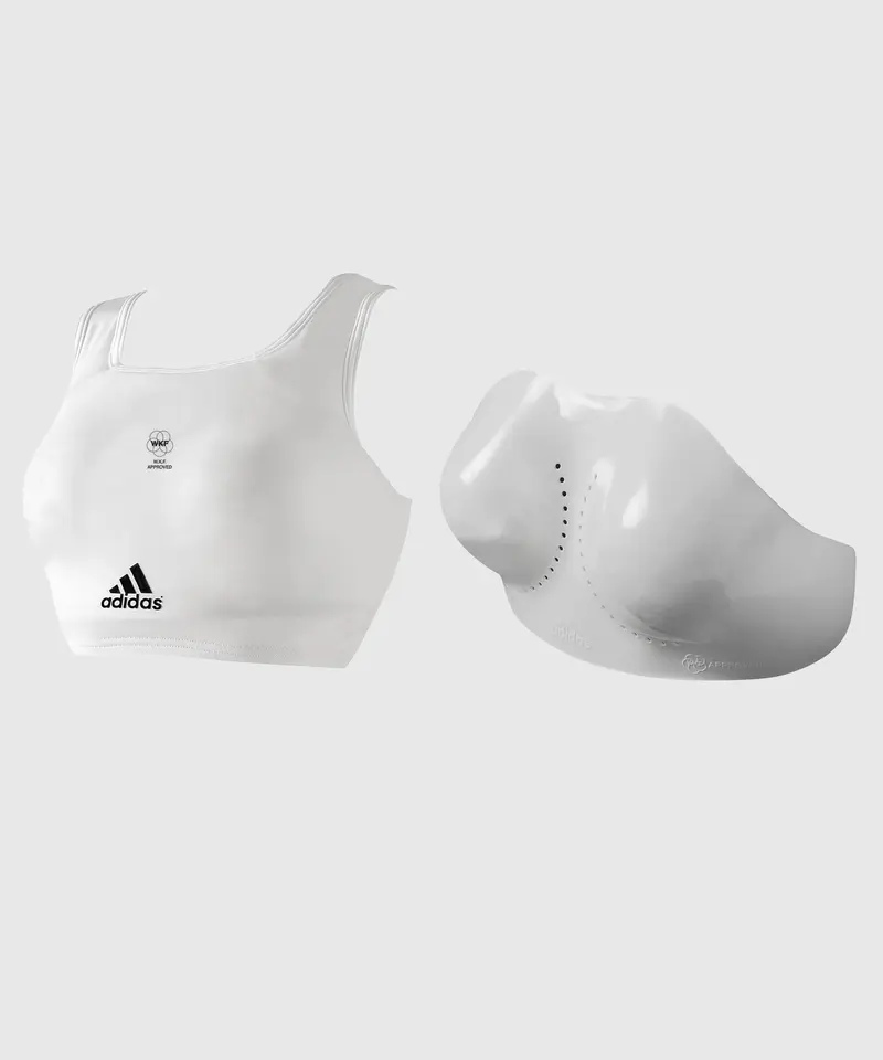 Brassière + Protège-poitrine Adidas - Approuvé WKF - Blanc