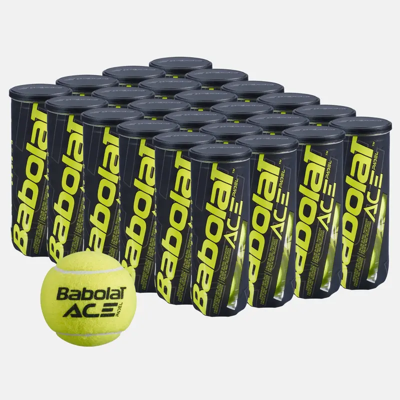 Carton de 24 tubes de 3 balles padel Babolat Ace