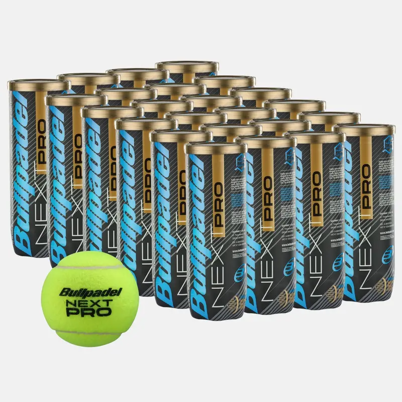 Carton de 24 tubes de 3 balles padel Bullpadel Next Pro