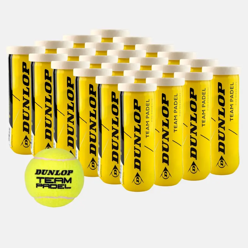 Carton de 24 tubes de 3 balles padel Dunlop Team