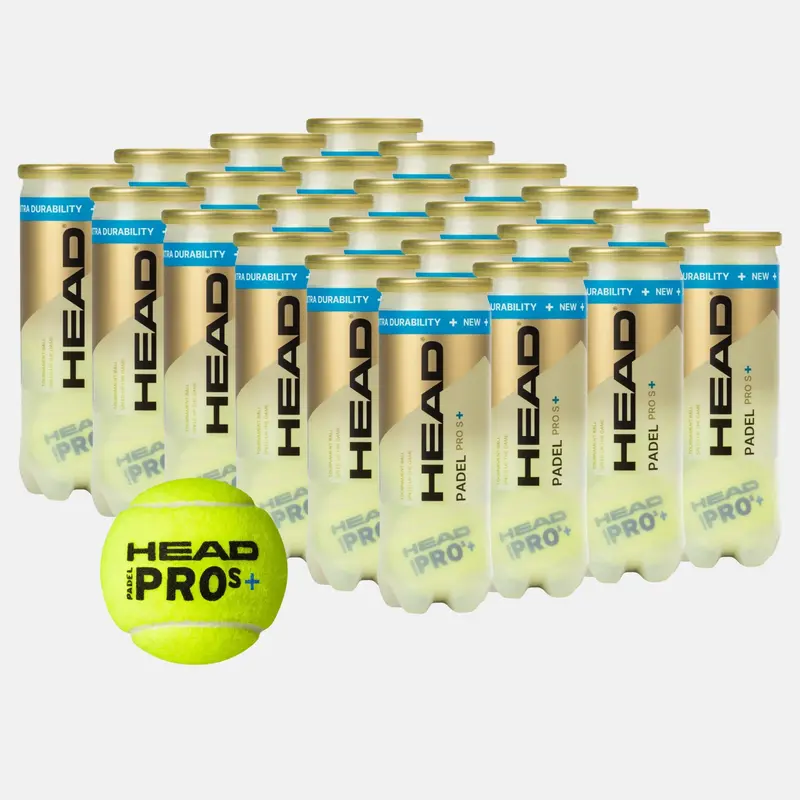 Carton de 24 tubes de 3 balles padel HEAD Padel Pro S+