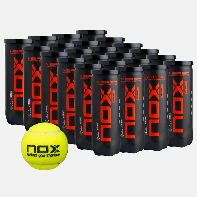 Carton de 24 tubes de 3 balles padel NOX Nerbo