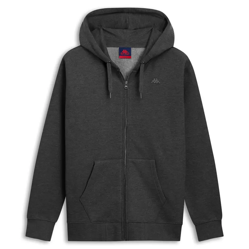 CASPIAN BRUSHED - Fleece - Hoodie Full Zip - Man - Grey Charcoal