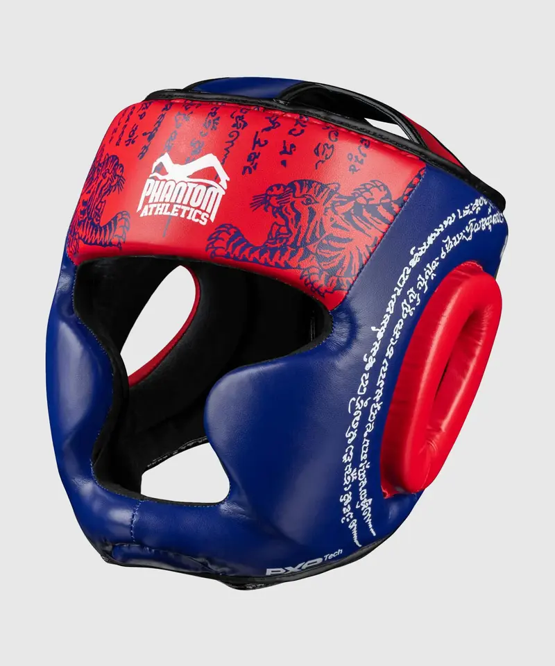 Casque De Boxe Phantom Athletics Muay Thai - Bleu/Rouge