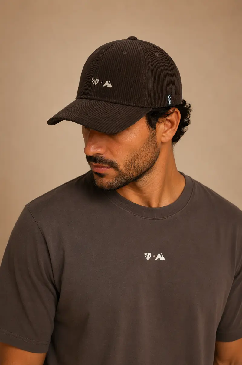 Casquette en velours marron Stade B.