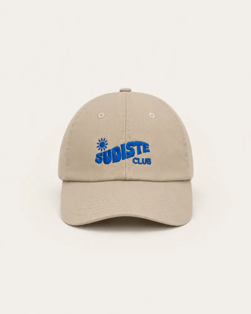Casquette Sudiste Club beige/bleu