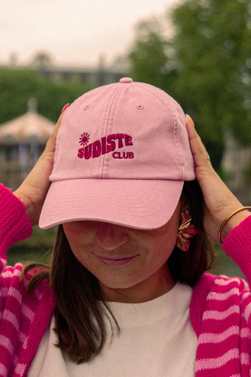 Casquette Sudiste Club rose/rouge