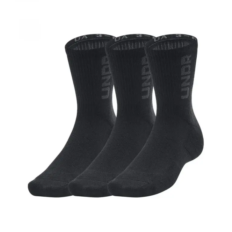 Chaussettes UA 3-Maker 3pk Mid-Crew black