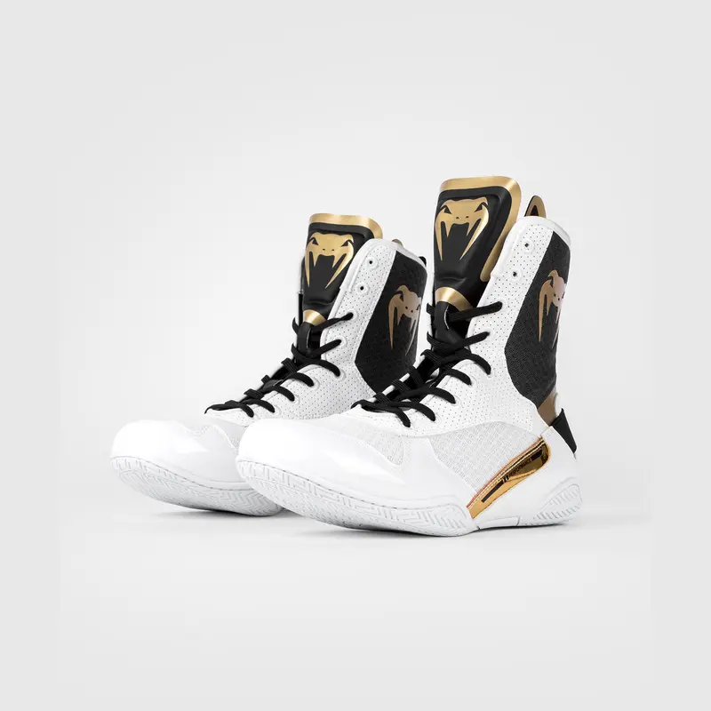 Chaussure de Boxe Venum Elite - Blanc/Noir/Or