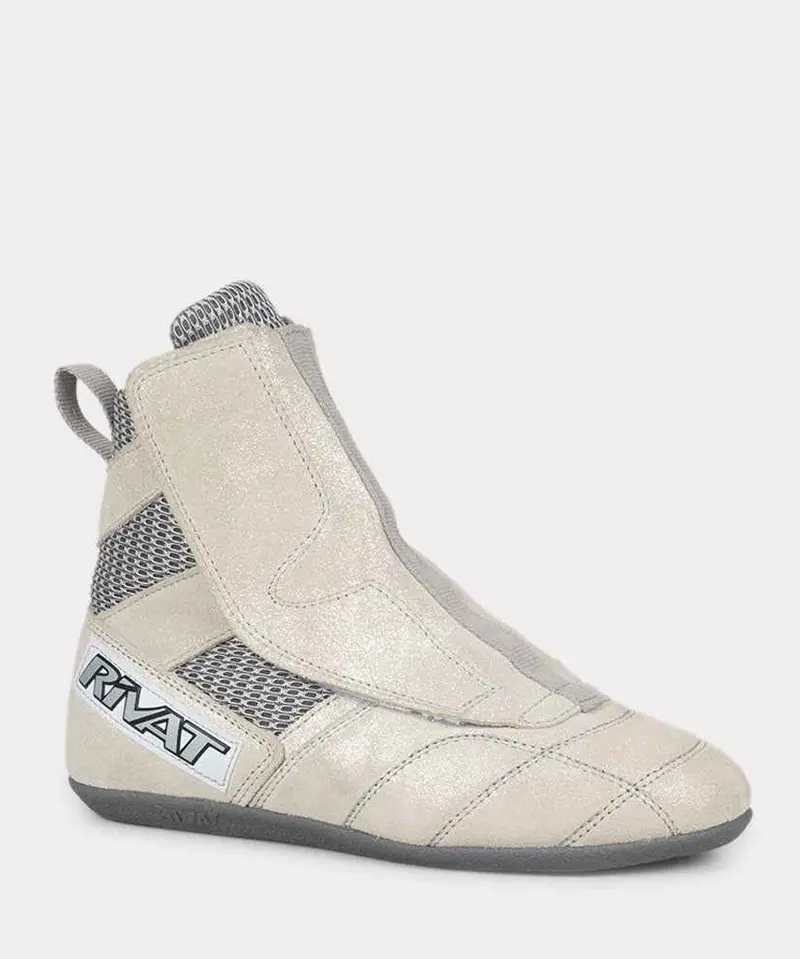 Chaussures De Boxe Française Rivat F1 Devon - Blanc/Gris