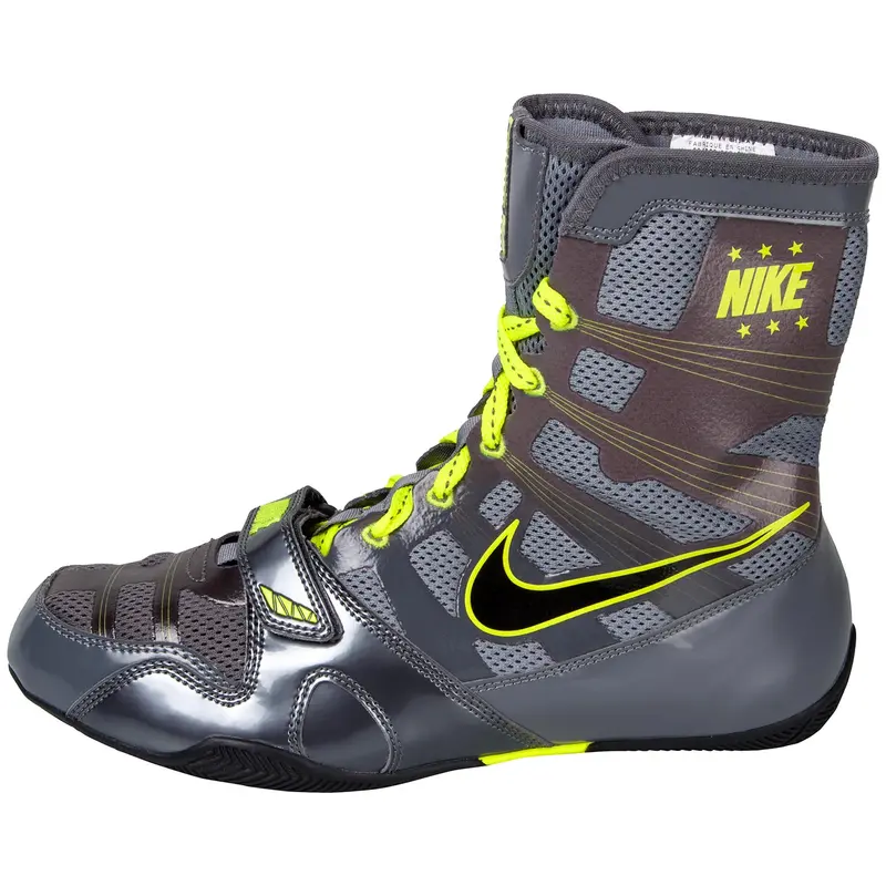 Chaussures de boxe Nike semi-montantes HyperKO - Gris/Jaune