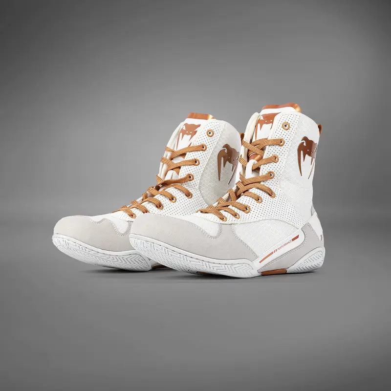Chaussures de Boxe Venum Elite - Blanc/Or
